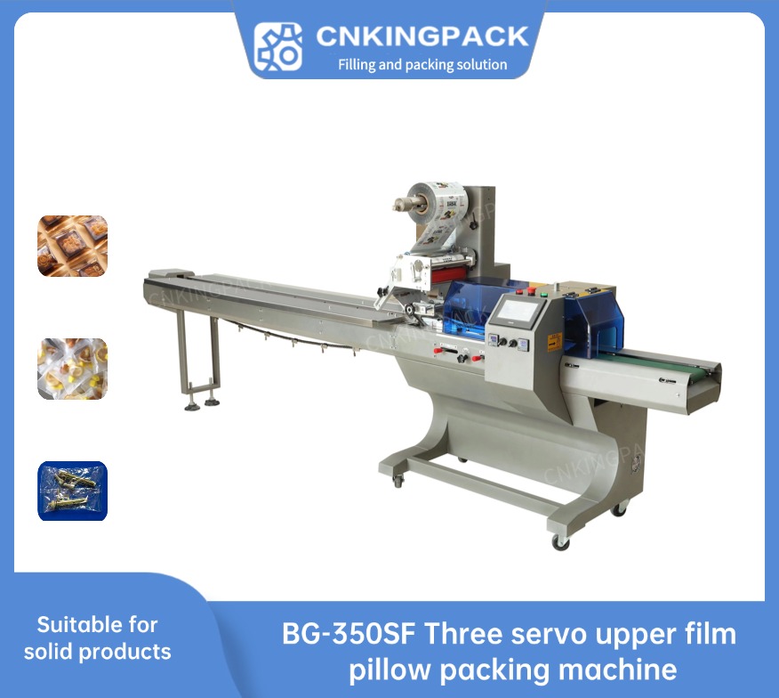 BG-350SF Three servo upper film pillow packing machine