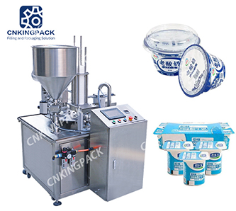 Rotary Cup Filling Sealing Machine for Yoghurt