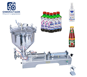 Thick Paste Filling Machine with Pressure Hopper